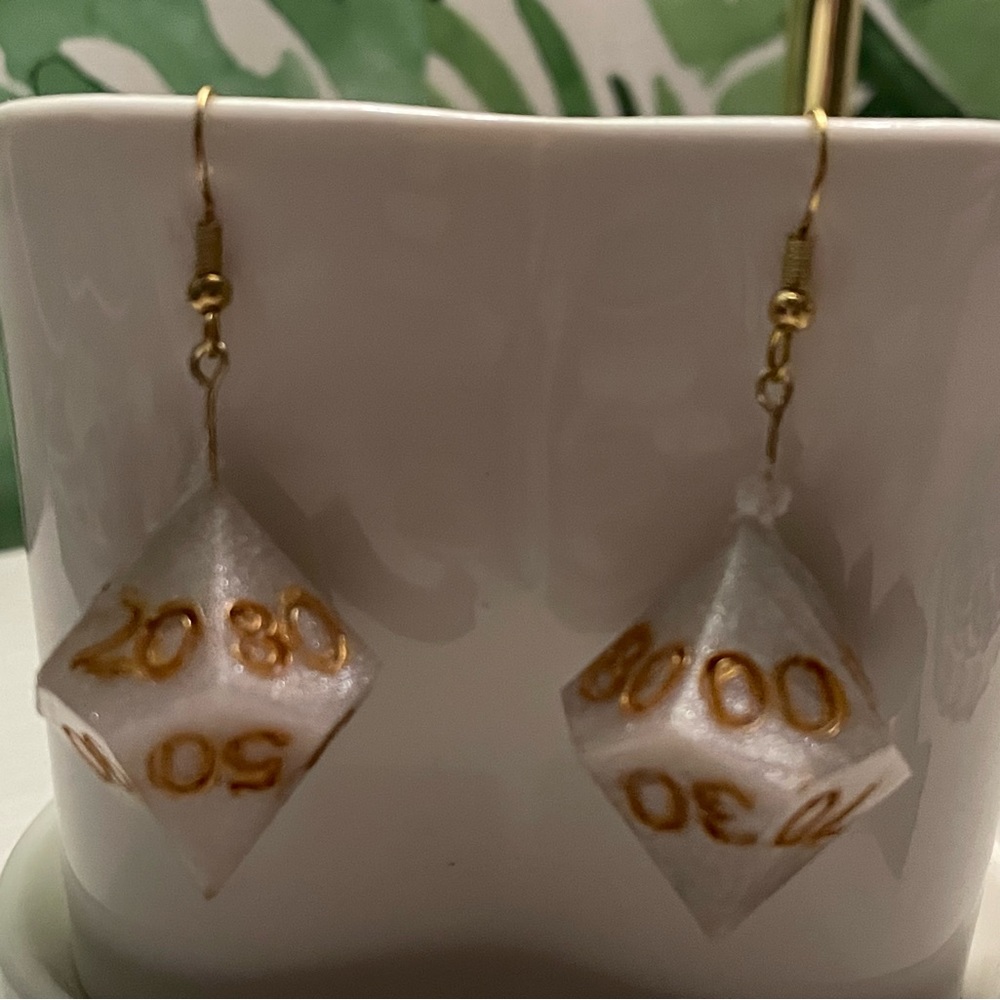 Handmade/Made To Order DnD D10 Dice Earrings